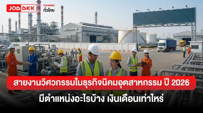 สายงานวิศวกรรมในธุรกิจนิคมอุตสาหกรรม ปี 2026 มีตำแหน่งอะไรบ้าง เงินเดือนเท่าไหร่